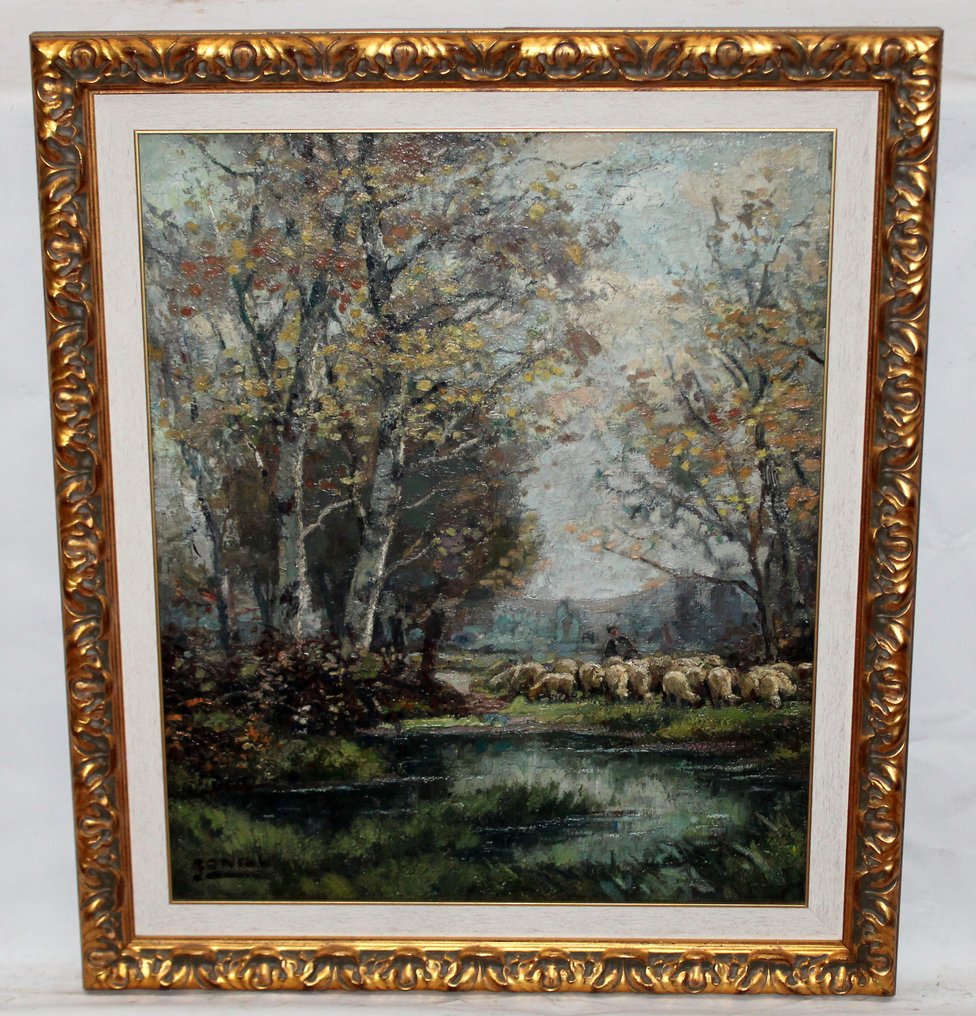 Jacinto Conill Orriols (1914-1992) - Paisaje con rebaño #1.0