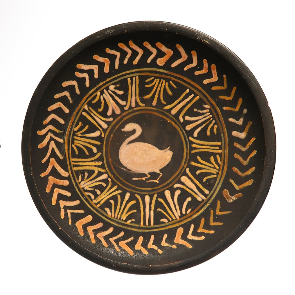 Apulisch Terracotta Rote Figur Stielplatte (Red Swan Group) #1.0