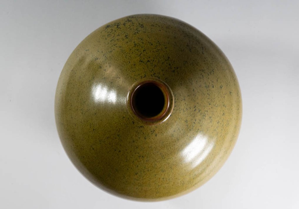 备前织部“天目”瓶 - 陶瓷 - Kyosuke Fujiwara / 藤原恭助 (1939 –) - 日本 - Shōwa period (1926-1989) #4.3