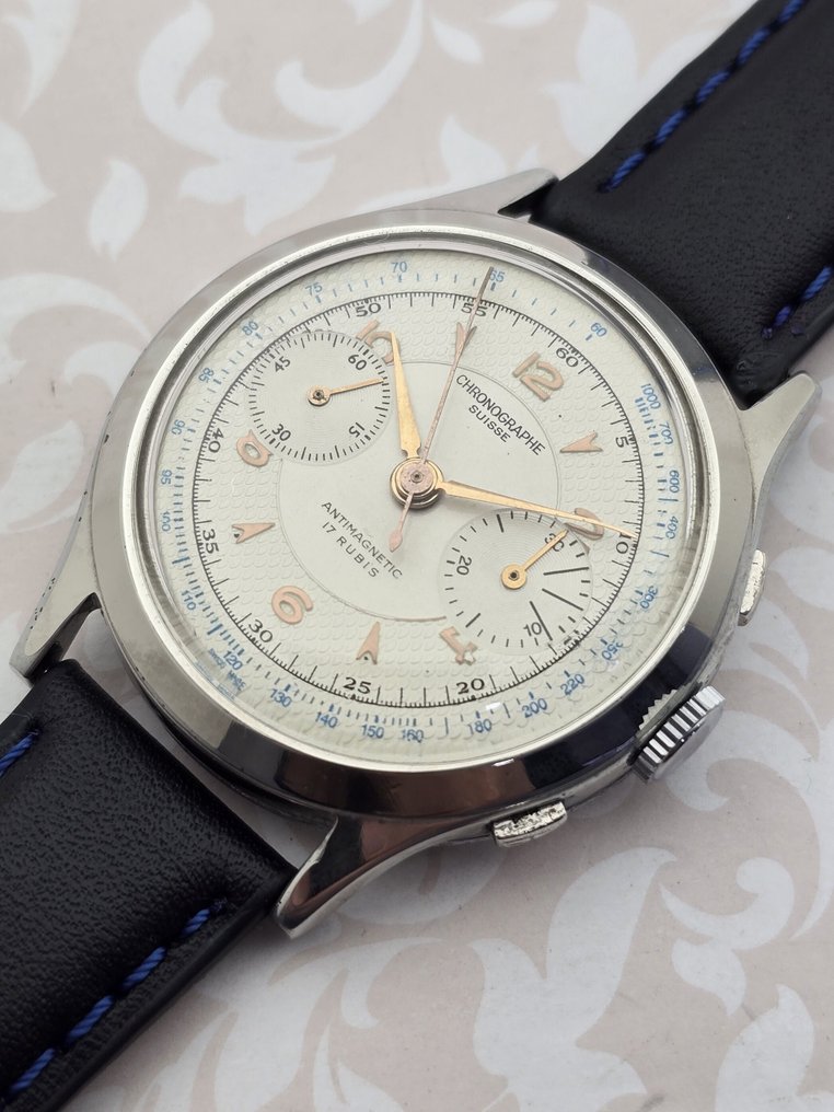 Chronographe Suisse - Cal. Landeron 48 - No reserve price - Men - 1950-1959  #3.2