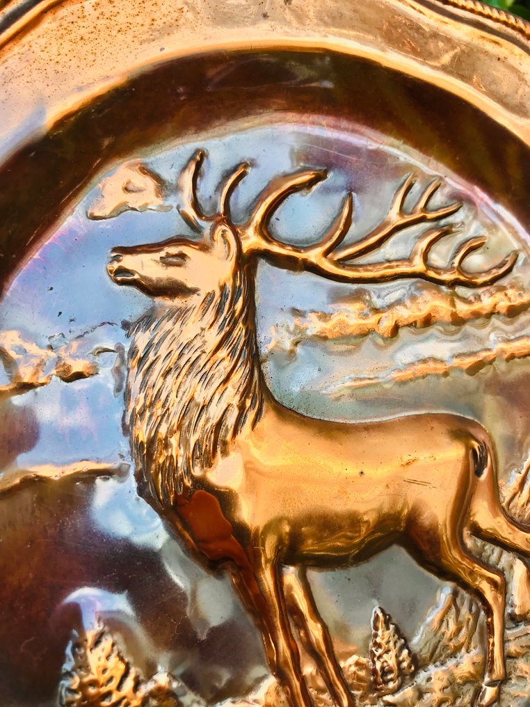 Väggplatta - Ciervo - Koppar - Reliefdekorering #2.1