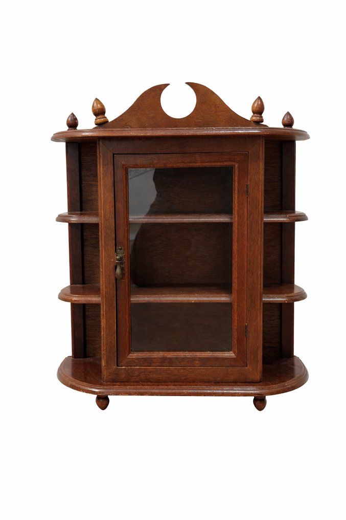 橱柜 - 铸造黄铜, 桃花心木地区的橡木 - 带脚的墙壁橱柜 #1.0