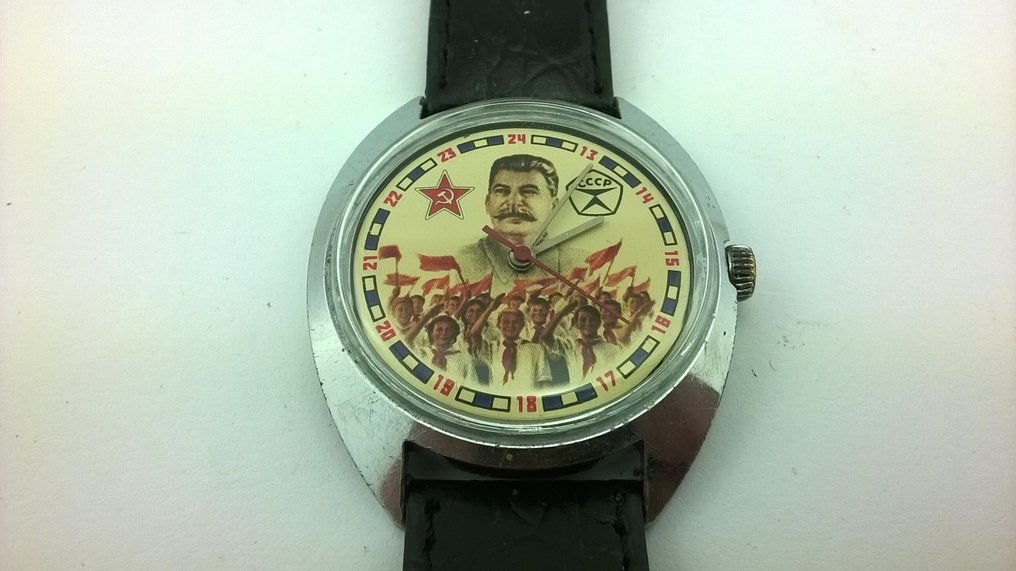 USSR (Ρωσία) - Ρολόι με θέμα τον σοβιετικό στρατό – Διάμετρος πορτρέτου του Ιωσήφ Στάλιν – Συμβολισμός της ΕΣΣΔ – - Στρατιωτικά αξεσουάρ #1.0