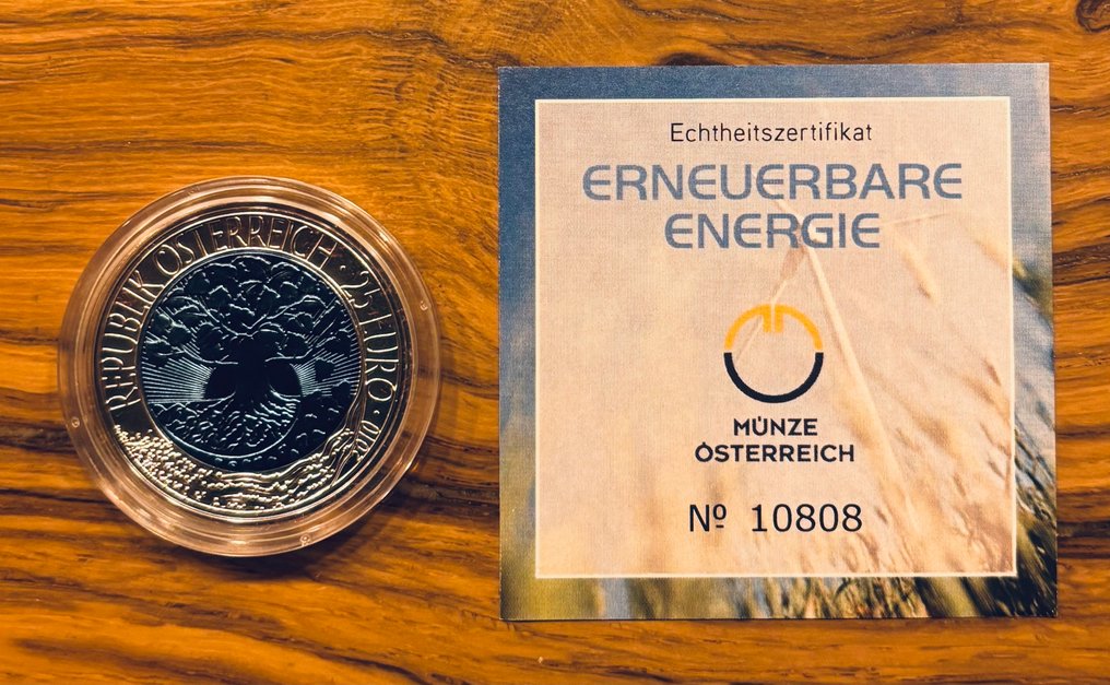 Αυστρία. 25 Euro 2010 "Erneuerbare Energie" NIOB Proof (χωρίς τιμή ασφαλείας) #1.0