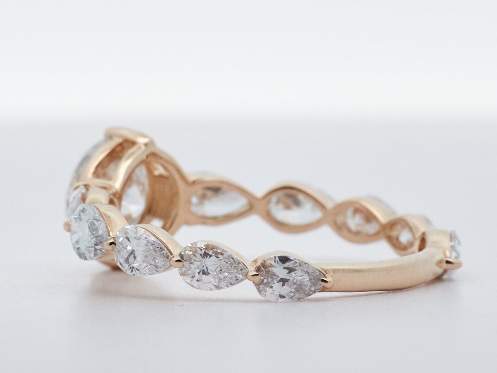 沒有保留價 - 戒指 - 14 克拉 黃金 -  2.32ct. tw. 鉆石 (實驗室培育) - 鉆石 #4.3