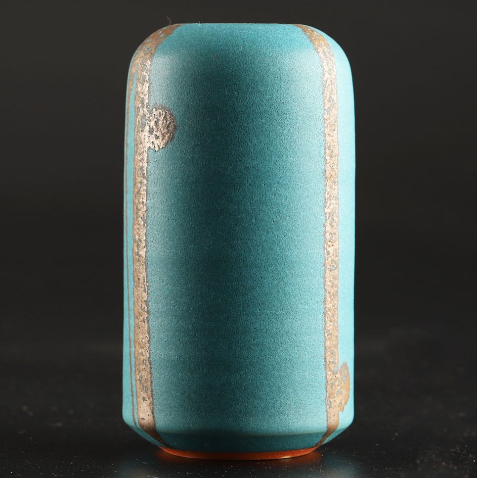 Vaso di indaco nuvola molto fine, marchiato - incluso tomobako inciso. - Ceramica - Morino Hiroaki (b. 1934) - Giappone - Periodo Shōwa (1926-1989) #1.0