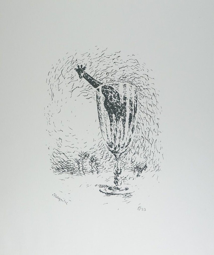René Magritte (1898-1967) - Untitled (Giraffe in Glass) #1.0