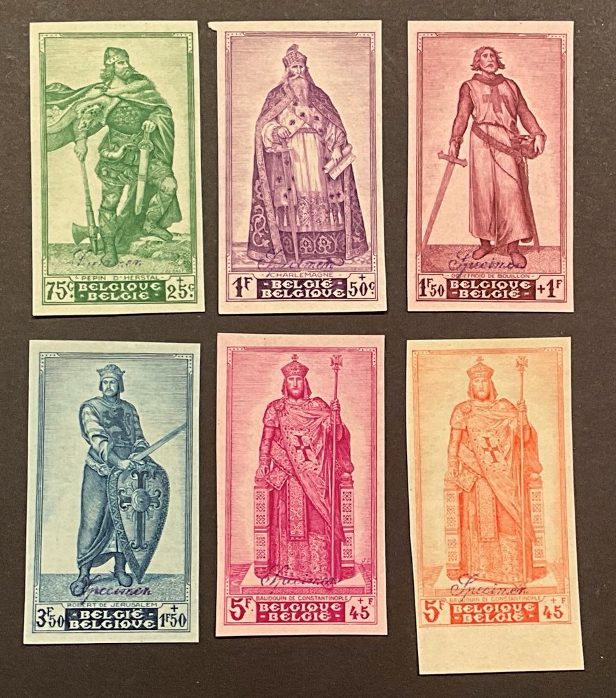 Βέλγιο 1946 - Ο αιχμάλωτος πολέμου - «Πορτρέτα της Γερουσίας» - ΑΝΕΚΤΕΛΕΣΤΑ - OBP/COB 737ND/741ND + 742ND #1.0