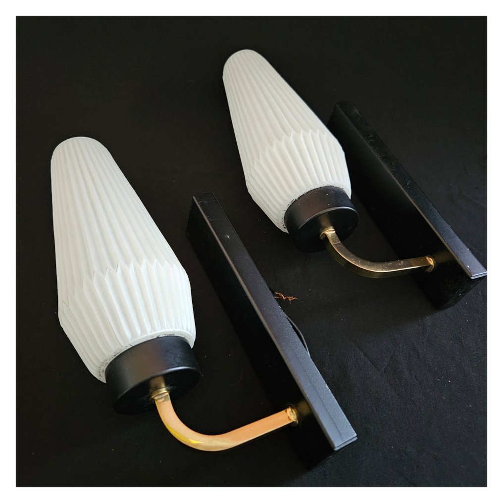 Wandlamp - Metaal, Glas, Messing #1.0