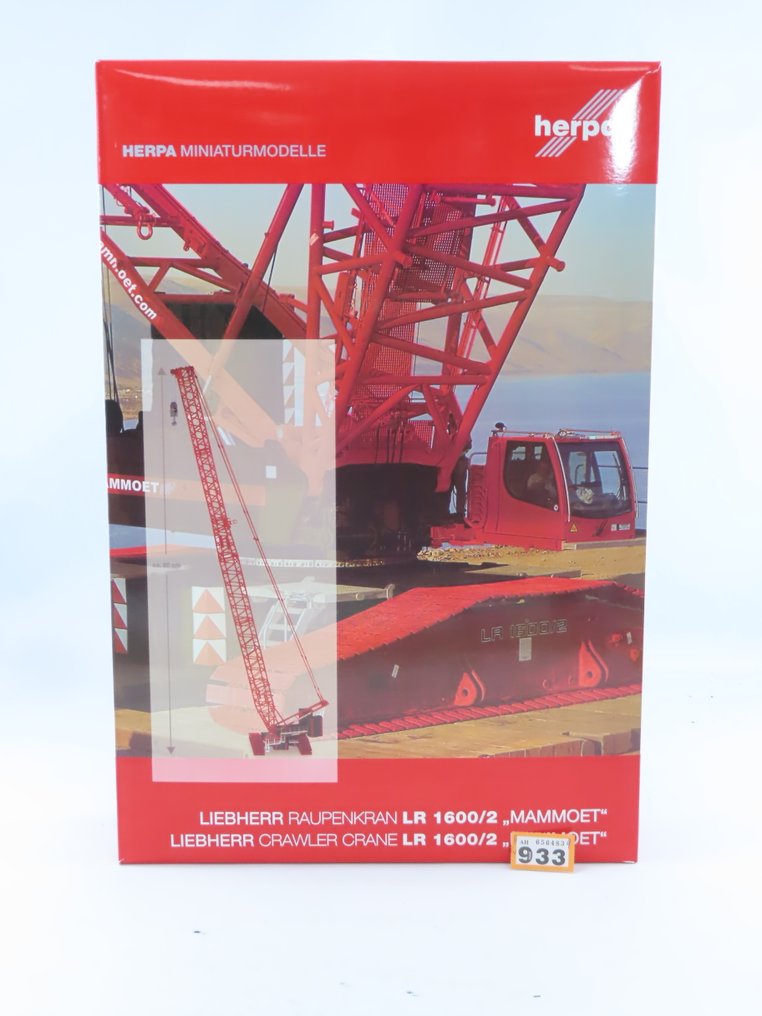 Herpa H0 - 303934 - Κιτ κατασκευής τρένων μοντελισμού (1) - Liebherr LR 1600/2 'Mammoet' ρυμουλκούμενο γερανός #1.0