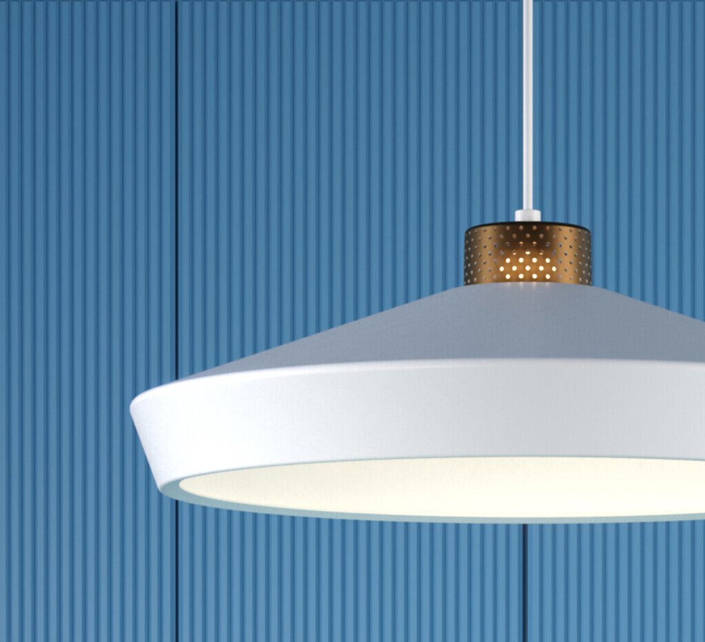 Herstal - Mikael Berlin - Κρεμαστό φωτιστικό - Edge 500 - Λευκό - Μέταλλο - Χωρίς αποζημίωση #2.1