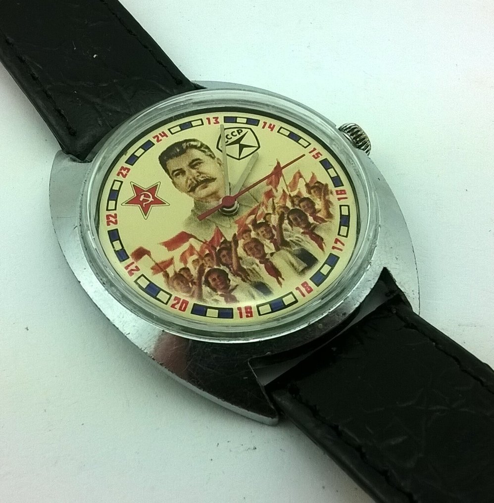USSR (Ρωσία) - Ρολόι με θέμα τον σοβιετικό στρατό – Διάμετρος πορτρέτου του Ιωσήφ Στάλιν – Συμβολισμός της ΕΣΣΔ – - Στρατιωτικά αξεσουάρ #2.1