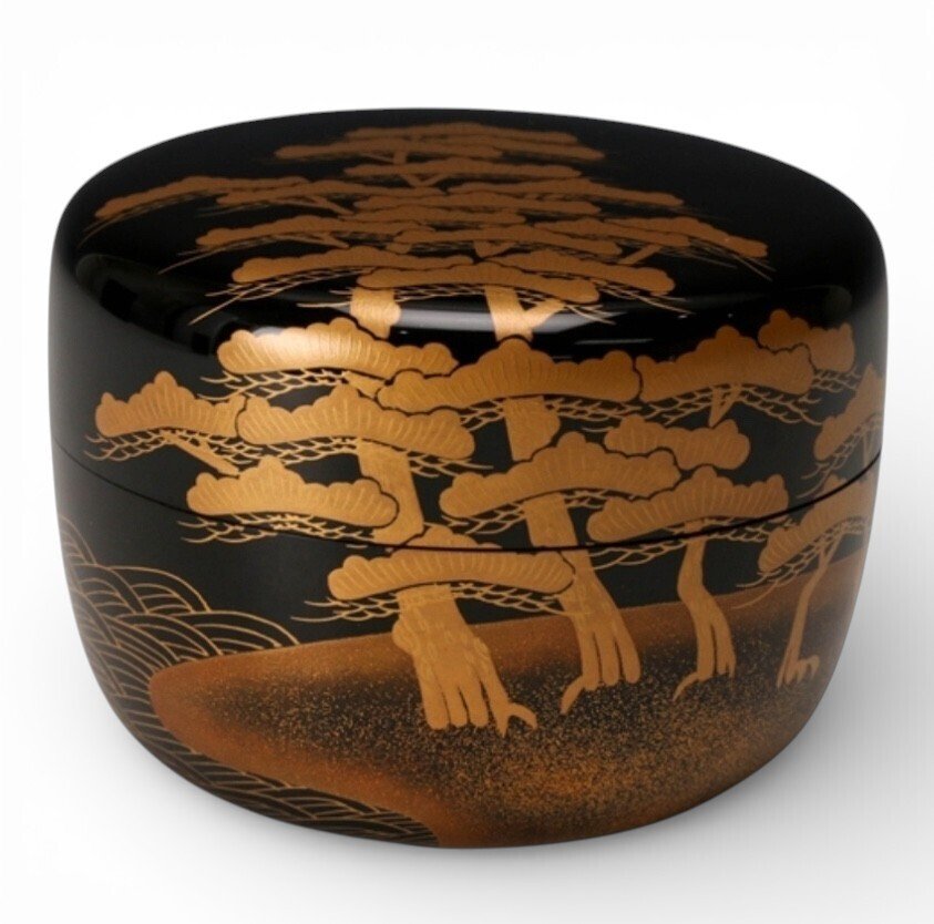 Natsume 棗 Χρυσό Hamamatsu Maki-e - Ξύλο, Χρυσός, Λάκα - Okamoto Yosai(岡本陽斎) - Ιαπωνία - Shōwa period (1926-1989) #1.0