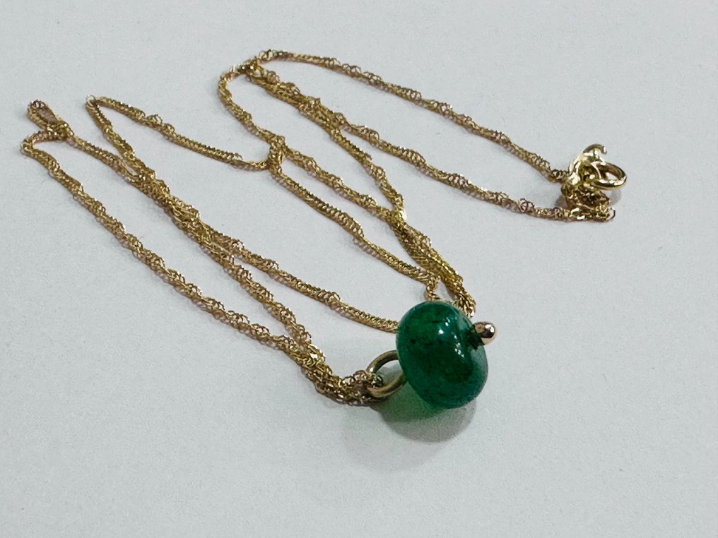 χωρίς τιμή ασφαλείας - Κολιέ με μενταγιόν - 18 καράτια Κίτρινο χρυσό Τουρμαλίνης #1.0