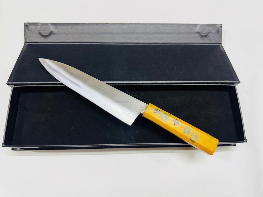 厨刀 - Santoku -  日本 Santuko 刀（078） - 少钢环氧树脂与盒子 - 日本 - 日本的 Santuko Knife #1.0