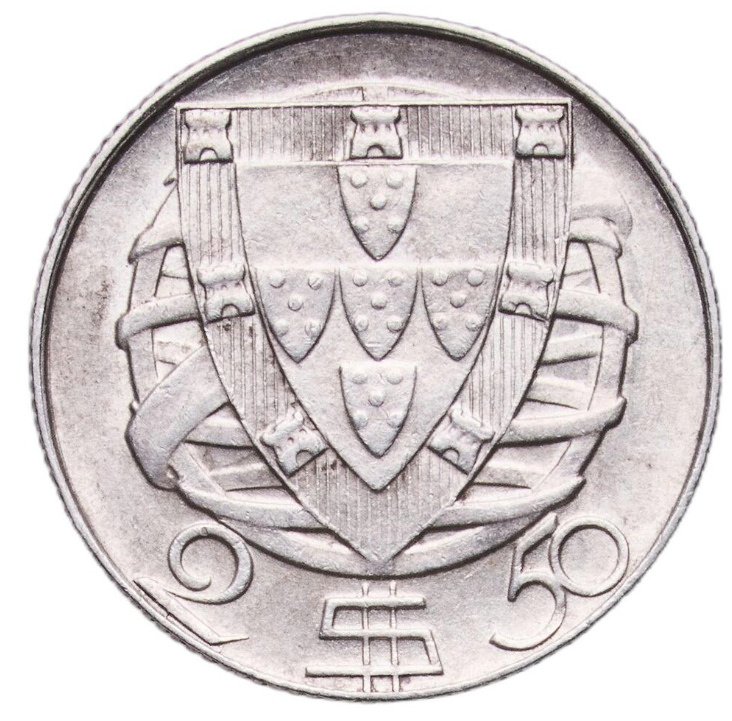 Πορτογαλία. Republic. 2 ½ Escudos 1951 - NGC MS66 #1.0