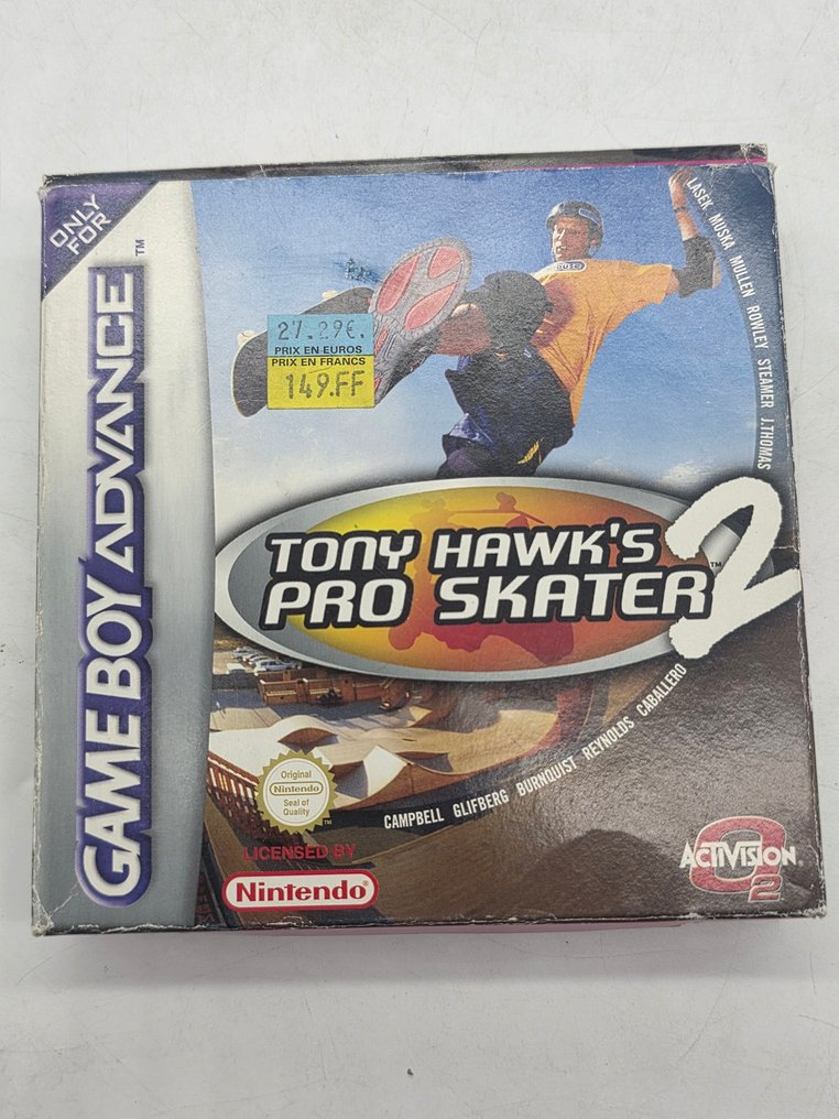 OLD STOCK Extremely Rare Nintendo Game Boy Advance TONY HAWK'S 2 PRO SKATER  First edition Eur Pal - Nintendo Gameboy, boxed with game,lnlay - Gra wideo - W oryginalnym pudełku #1.0