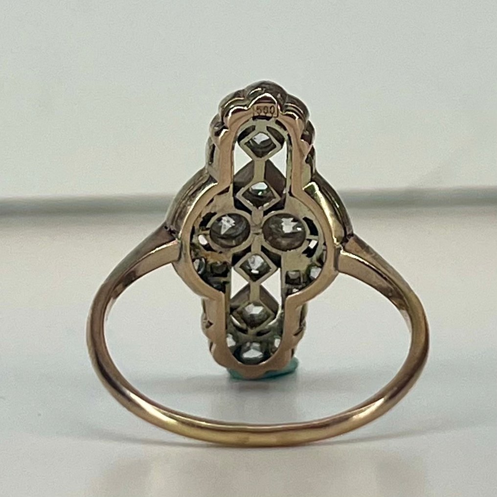 沒有保留價 - 戒指 - 14 克拉 黃金, 銀 -  0.80ct. tw. 鉆石 (天然)  #3.2