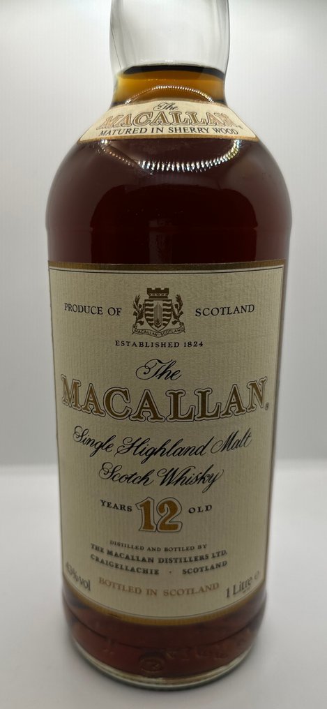Macallan 12 years old  - b. Lata 80. - 1 Litre #1.0