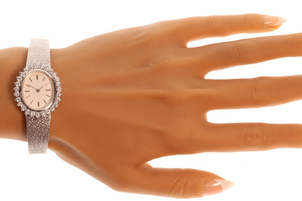 手鈪 - 18 克拉 白金 -  3.24ct. tw. 鉆石 (天然)  - 女士复古手表1980 #2.1