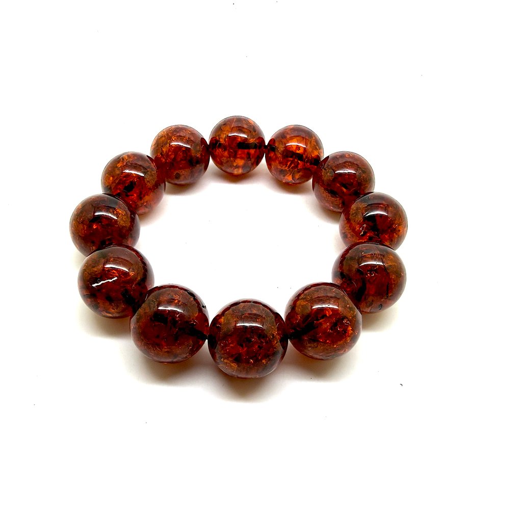 Αποκλειστικό βραχιόλι με χάντρες από Βαλτική κεχριμπάρι 20 mm 53,9 g - Κεχριμπάρι - Baltic amber - succinite #2.1