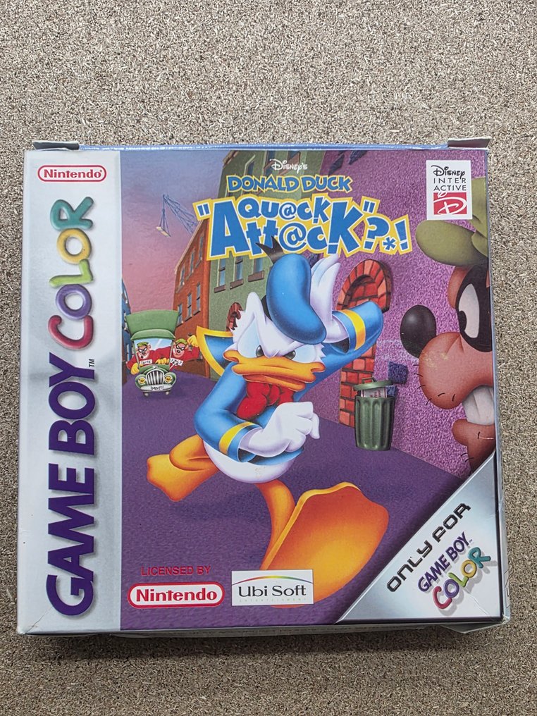 Nintendo - Nintendo Gameboy, boxed with game, Inlay,  box protector and manual - Extremelt Rare - Old Stock - Disney's Donald Duck Quack Attack - First Edition - Videospil - I original æske #1.0