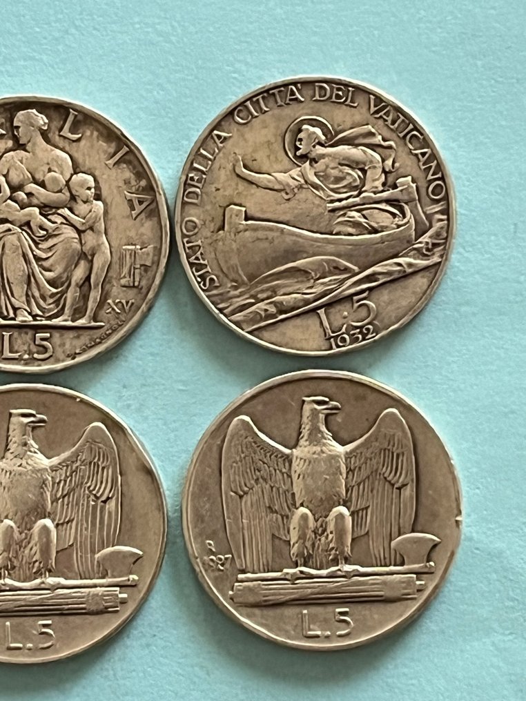 Ιταλία, Βατικάνο. Lotto 4 argenti 1927-1937  (χωρίς τιμή ασφαλείας) #2.1
