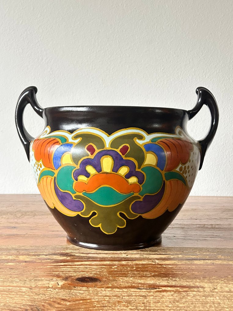 Arnhemse Fayencefabriek - 花盆架 - 陶器 - Geoorde. 花园长椅 #3.2