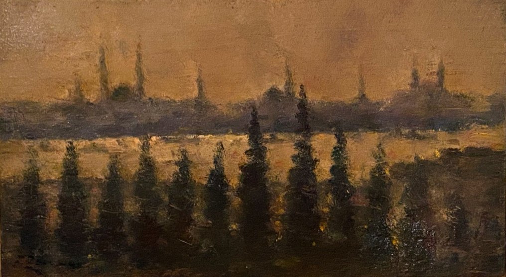 Fausto Zonaro (1854-1929) - Il Bosforo Istanbul #1.0