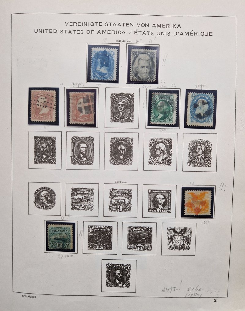 ΗΠΑ 1851/1969 - Ειδικευμένο, συμπεριλαμβανομένων πολλών ιδιαιτεροτήτων + διαφορετικών τύπων (!) + επιπλέον υλικό σε - Yvert #1.0