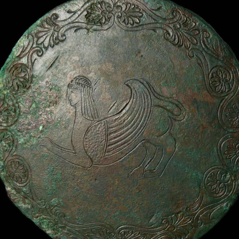 Etruskiska Handspegel med Sphinx #2.1