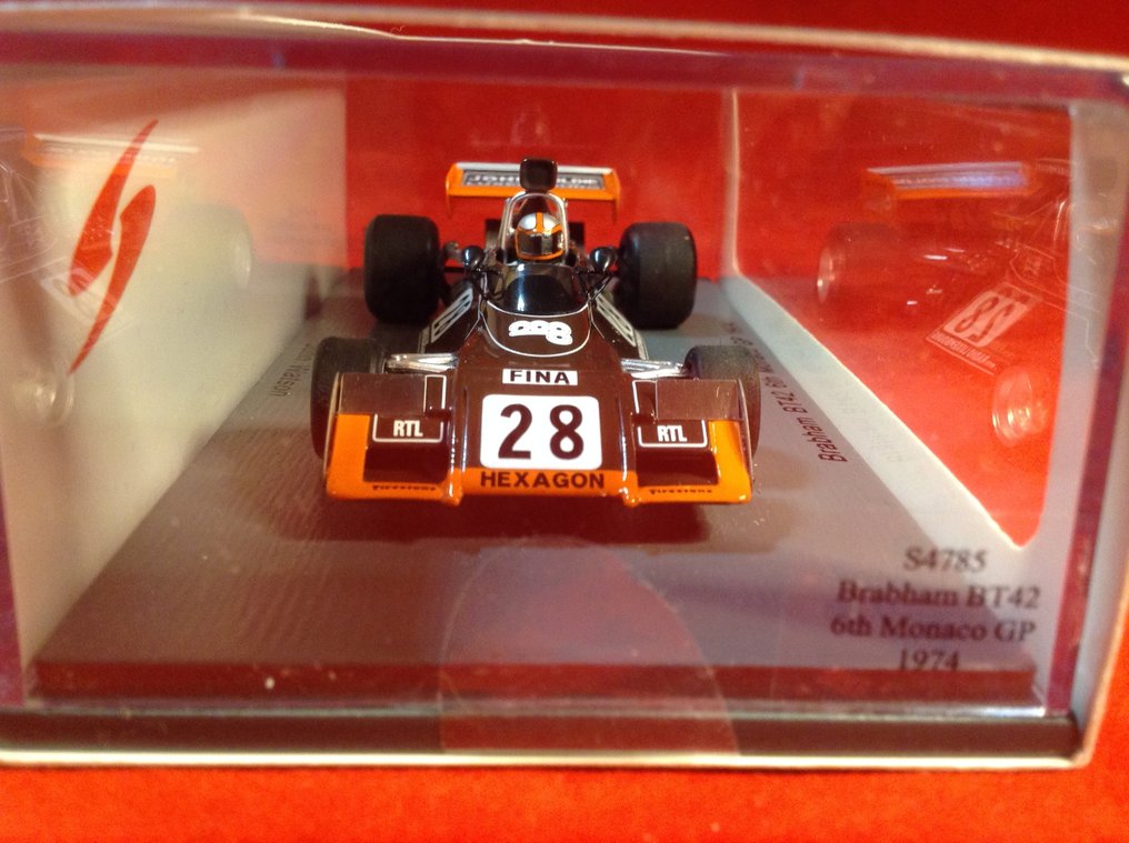Spark 1:43 - 模型赛车 - ref. #S4785 Brabham Ford BT42 "John Goldie" F.1 6° Monaco GP 1974 #28 John Watson - 优质，几乎全新，如今难得一见。 #4.3