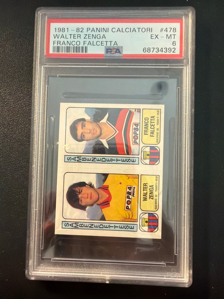 1981/82 Panini Calciatori Walter Zenga #478 ROOKIE - PSA 6 Graded sticker #1.0