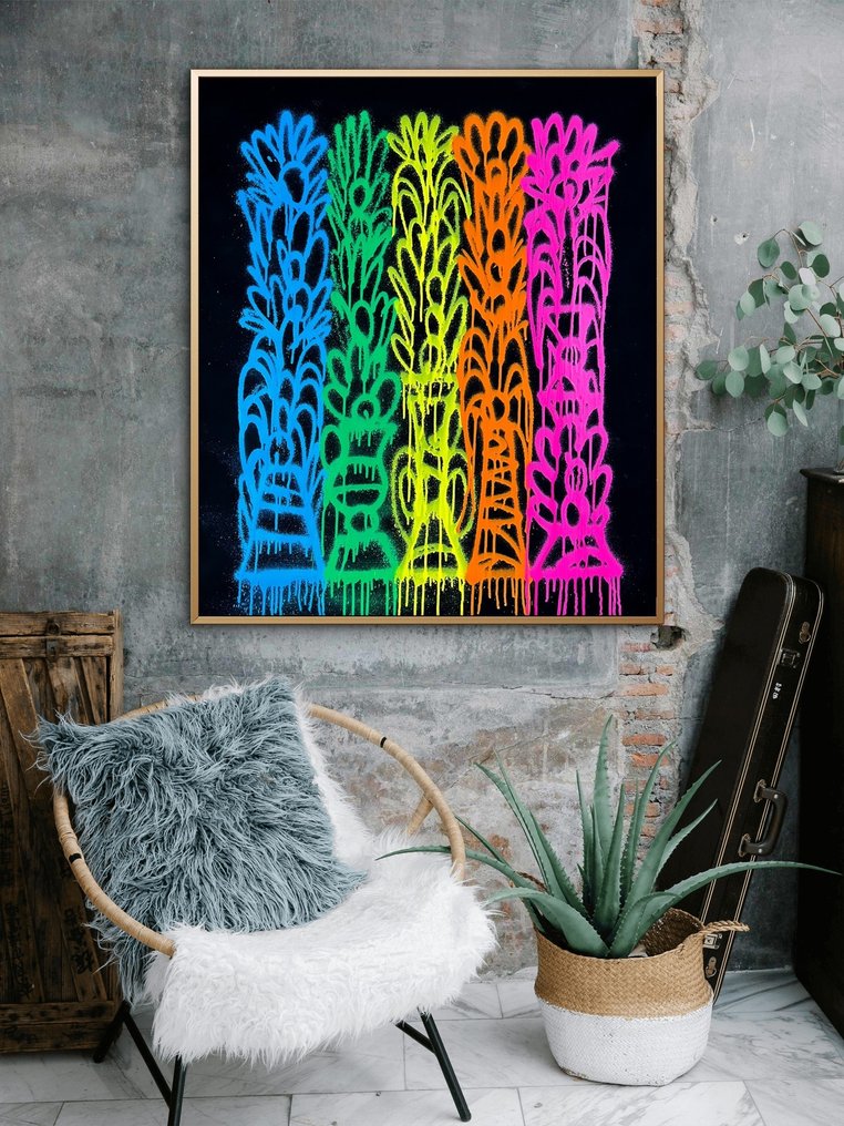 Nuno Barbedo (1983) - Neon drips (XL SIZE) #1.0