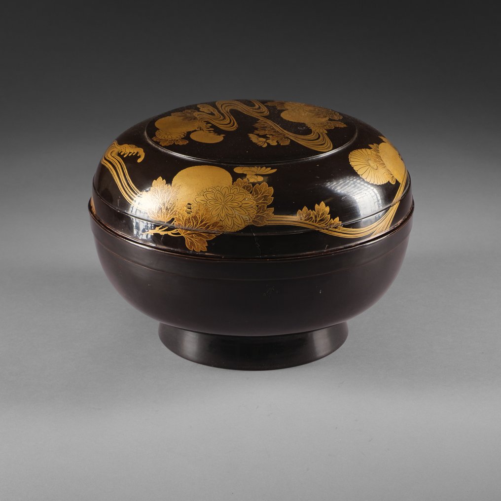 Jikirô δοχείο φαγητού (τελετουργικό δοχείο φαγητού) - Βερνικωμένο ξύλο - Ιαπωνία - περίοδος Meiji, περίπου το 1900 #4.3