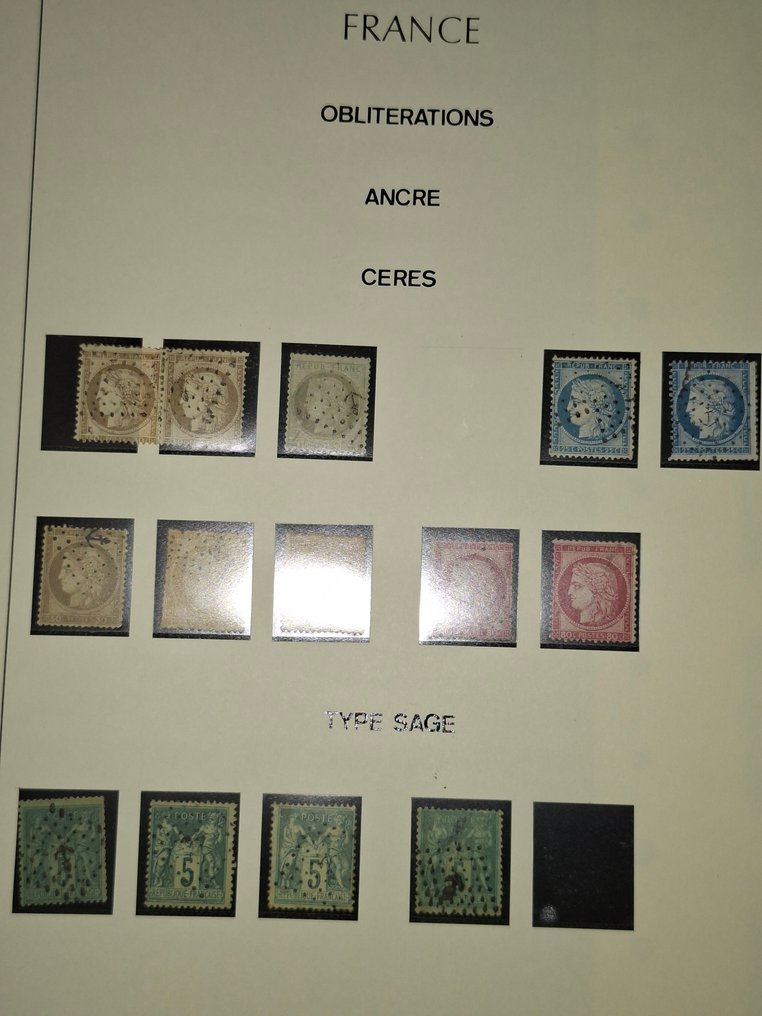 Γαλλία 1860/1900 - Συλλογή διαφόρων σφραγίδων σε κλασικά σε φύλλα Leuchtturm. #1.0