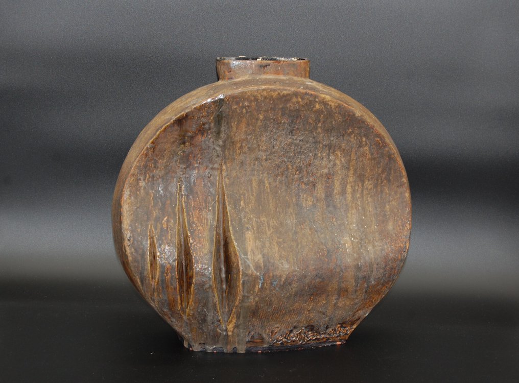 42cm x 40cm x 18cm - Helmut Schäffenacker - Βάζο  - Κεραμικό - XL μορφή δίσκου #1.0