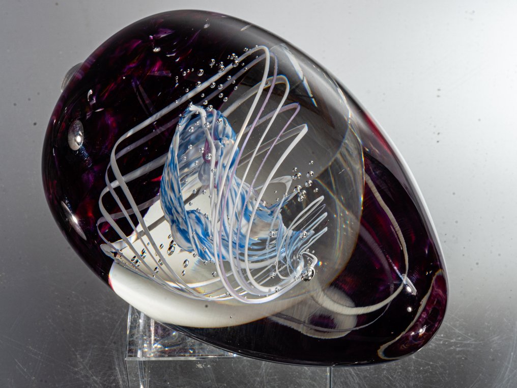 Selkirk Glass - Peter Holmes - 紙鎮 - "Concerto" (1993) - Höhe 9,9 cm - 玻璃 #4.3