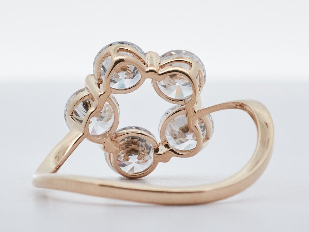 沒有保留價 - 戒指 - 14 克拉 黃金 -  2.34ct. tw. 鉆石 (實驗室培育) #3.2