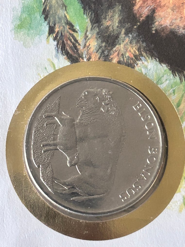 Maailma. 1996 Map met 20 WWF coin enveloppes  (Ei pohjahintaa) #3.2