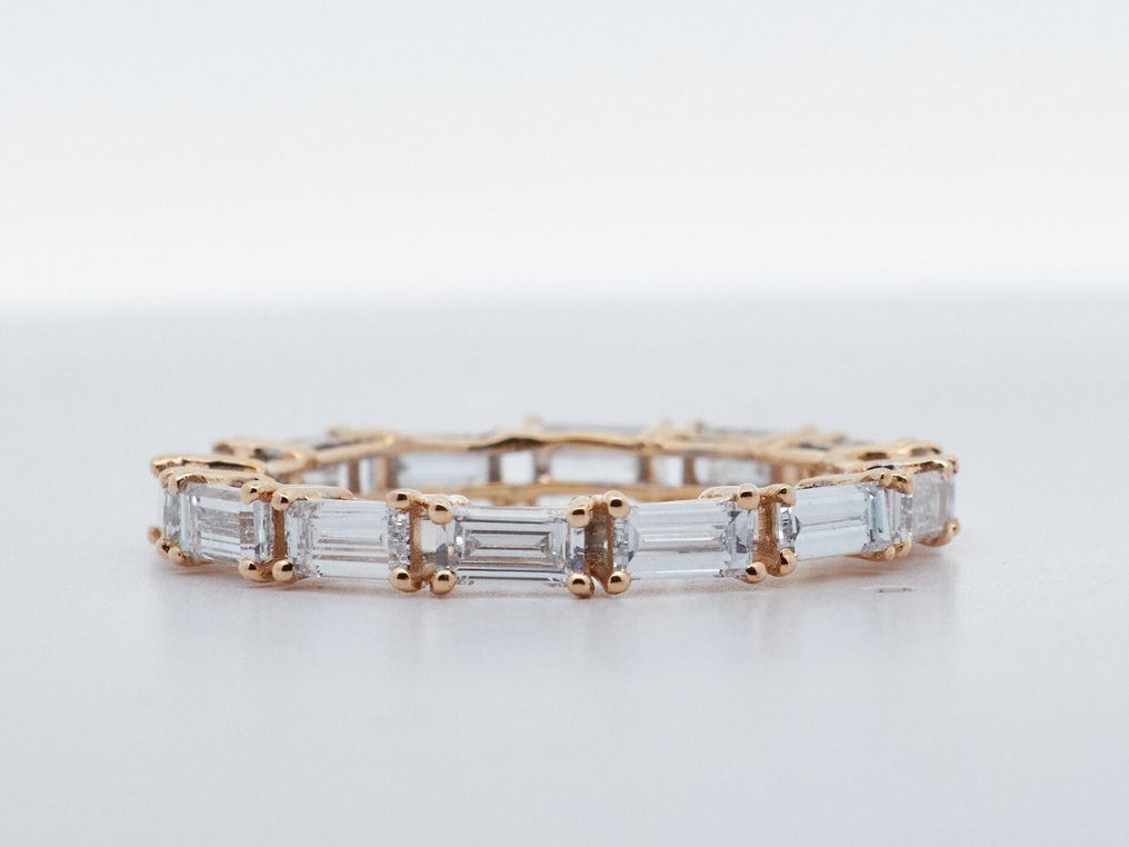 沒有保留價 - 戒指 - 14 克拉 黃金 -  2.01ct. tw. 鉆石 (實驗室培育) #4.3