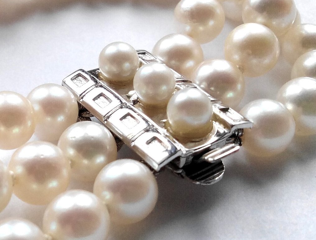 Βραχιόλι 333 / 8 καρατίων λευκόχρυσο - ακαόπετρα - τριπλή σειρά #3.2