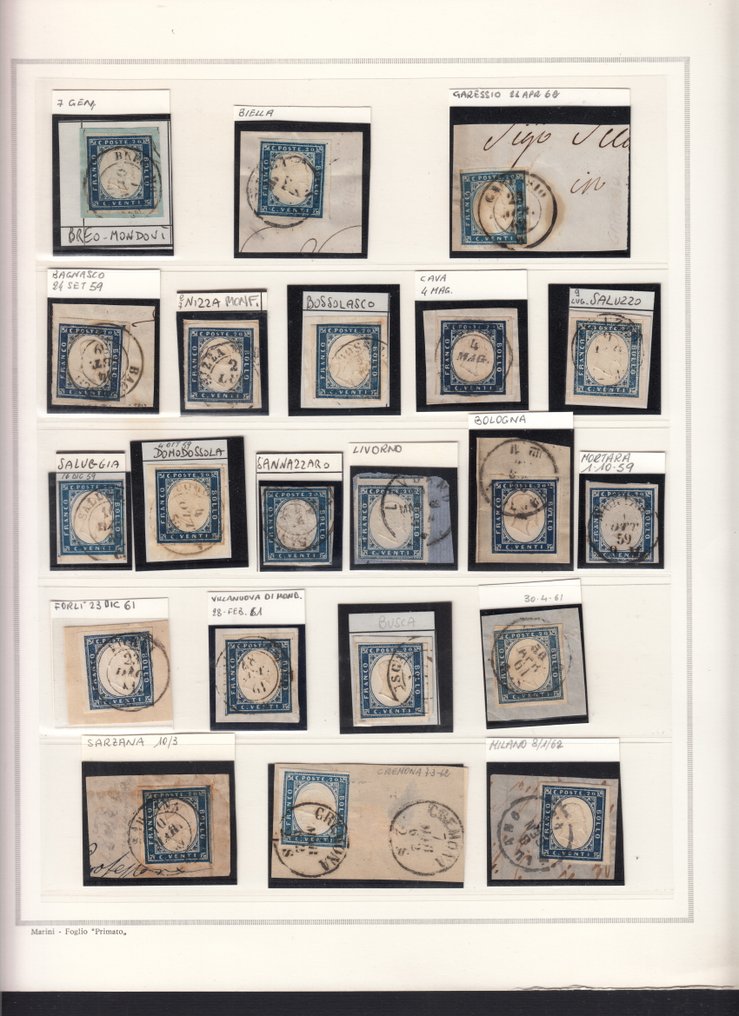 意大利古城邦-撒丁岛  - IV发射，主要在碎片上的20个左右的集合，包含多种取消，直到第10点。 - Sassone n. VARI #1.0