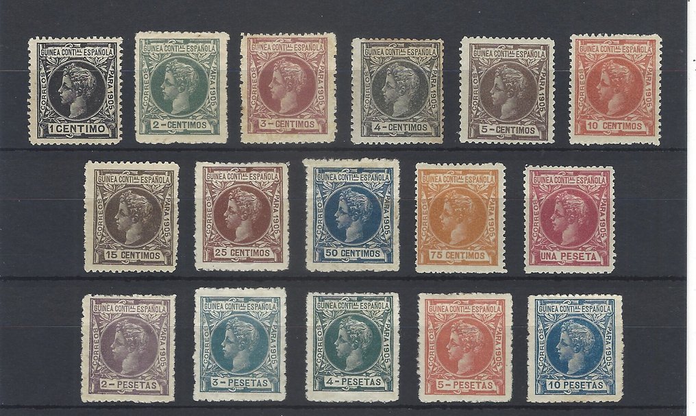 西属几内亚 1905 - Alfonso XIII-良好居中-已认证 - Edifil Esp. nº 27/42 #1.0