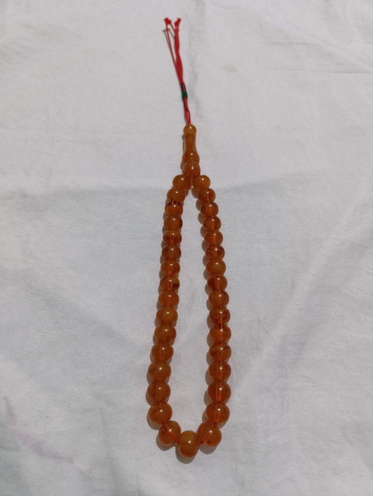 Rosenkrans - Rav - 1970-1980 - Sjældne bønneperler Rosenkrans #1.0