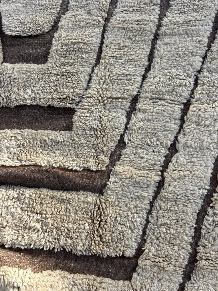 Αυθεντικό χαλί από μαλλί Beni Ouarain – Μαροκινό χειροποίητο κομμάτι, καθαρές γραφικές γραμμές. - Χαλί - 300 cm - 200 cm - Χειροποίητο χαλί από μαλλί #4.3