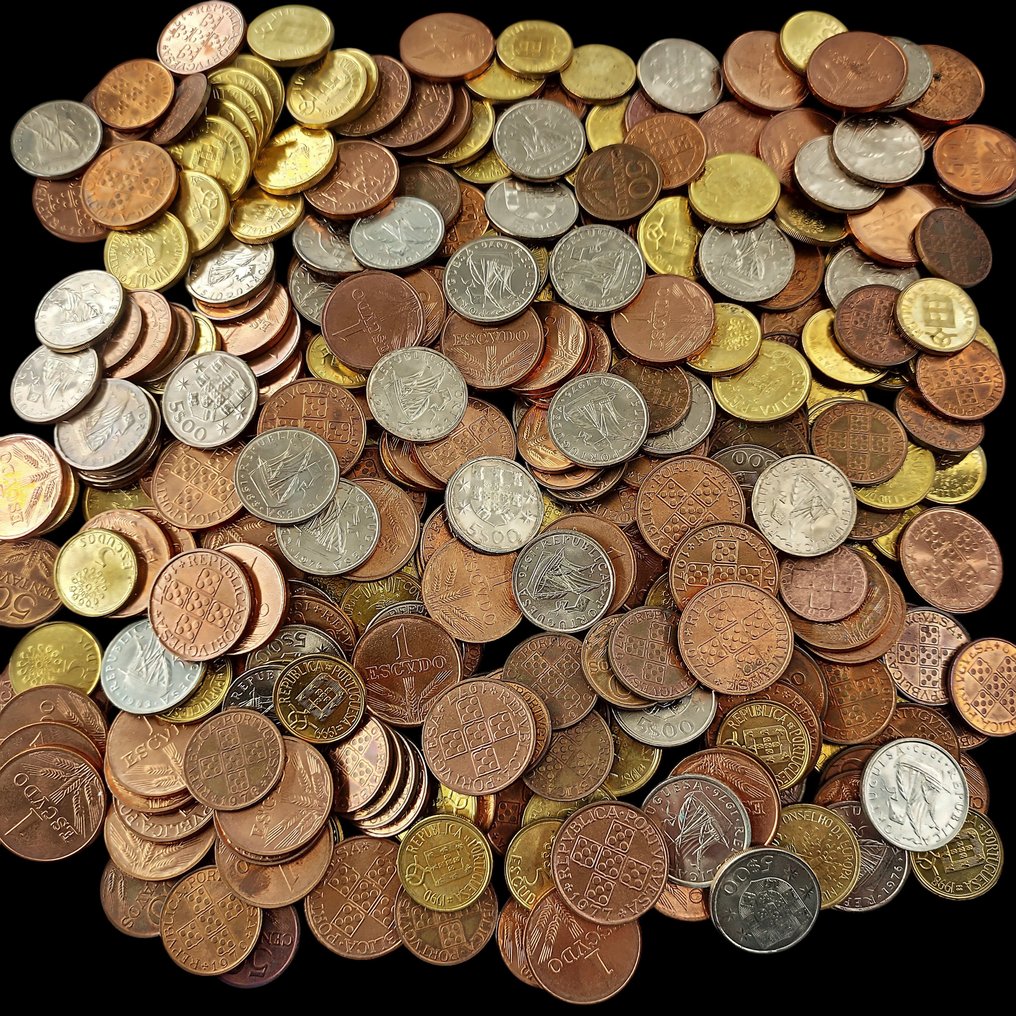 Πορτογαλία. Lot with 310 Coins (mixed lot, several face values, dates, metals) - Good Condition (χωρίς τιμή ασφαλείας) #1.0