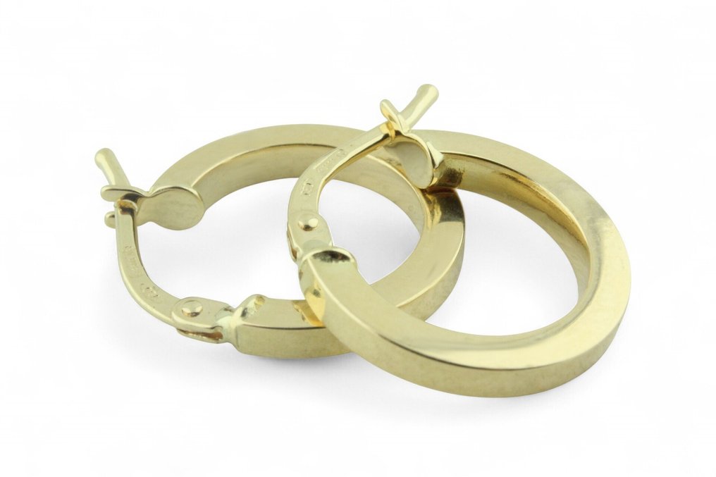 Ingen mindstepris - Øreringe - 18 kraat Gulguld #1.0