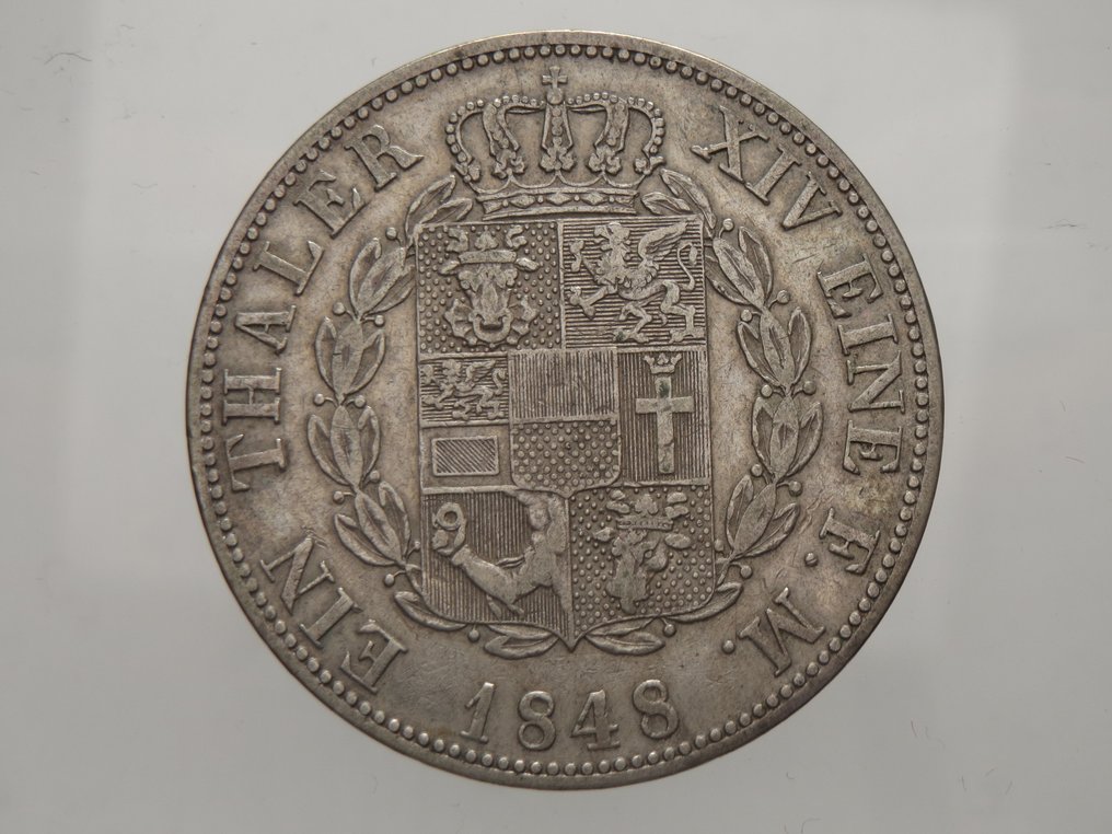 德国,梅克伦堡-施韦林 Thaler 1848 Friedrich Franz II (1842-1883) (没有保留价) #1.0