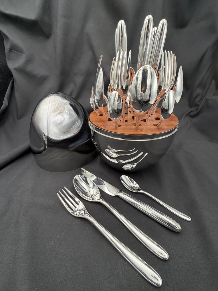 Christofle - Service de table pour 6 personnes (25) - Plaqué(e) argent - Ensemble de couverts MOOD PARTY #1.0